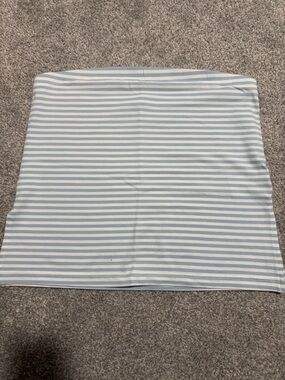 American Eagle Outfitters Light Blue and White Striped Tube Top